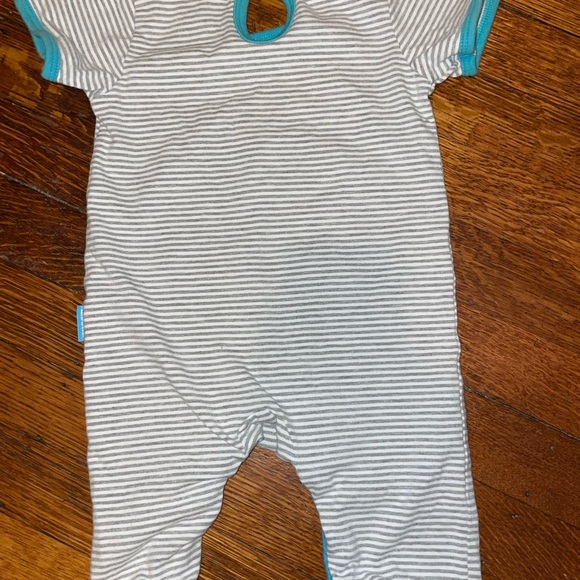 Albetta baby blue footed boobie seagull summer beach shortie jumpsuit romper - Picture 3 of 3
